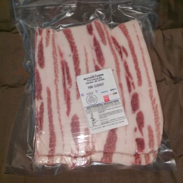 Bacon (sliced, uncured)