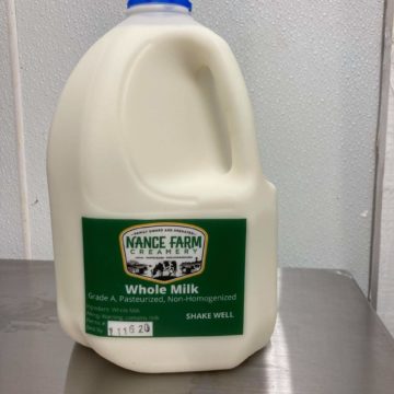 Milk from Nance Farm Creamery